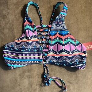 Arizona Jean Co. Geometric Bikini Top Size M